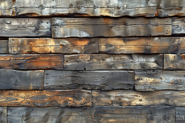Old wooden brick wall. Created with Ai