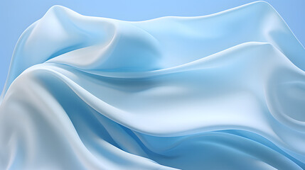 Obraz premium Digital blue fabric wavy curve abstract graphic poster PPT background