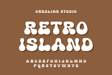 Retro Island, Display Retro Playful Typeface Font For Kids Design
