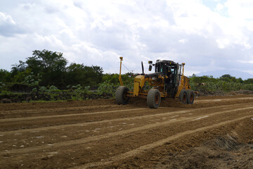 Obraz premium Greyder machine at work