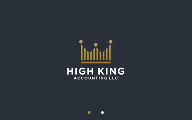Fototapeta premium crown logo design vector silhouette illustration
