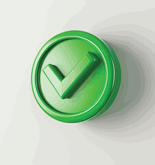 a green button with a check mark on it