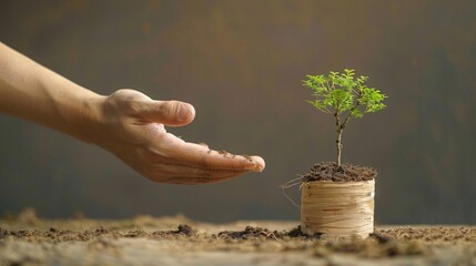 tree and hand