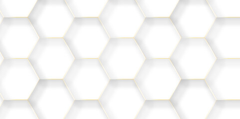 Fototapeta premium Abstract background with hexagons Abstract hexagon polygonal pattern background vector. seamless bright white abstract honeycomb background. 