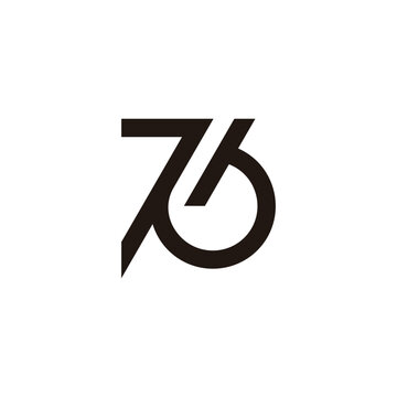 number 70 rotate loop simple geometric logo vector