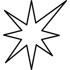 Fototapeta premium Sparkling Star Icon