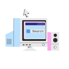 Search on Computer Illustration