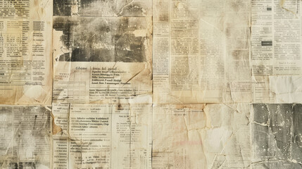 Newspaper paper grunge vintage old aged texture background
