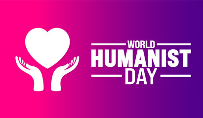 June is World humanist day background template. Holiday concept. use to background, banner, placard, card, and poster design template with text inscription and standard color. vector illustration.