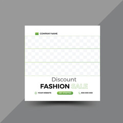 New modern fashion  sale social media post design for advertisement  with a cool design element and  gradient colors.