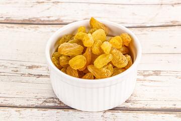 Yellow raisin - dry grape berries