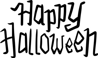 Halloween lettering design font illustration