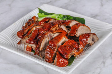 Asian cuisine - roasted duck with skin
