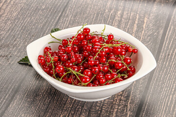 Sweet ripe red currant berries