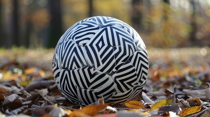 Soccer Ball: Classic black and white patterned soccer ball 