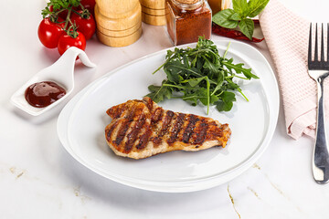 Delicous grilled pork meat steak