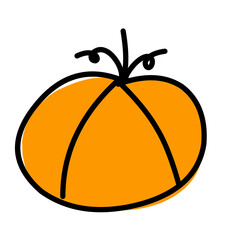 pumpkin color line drawing