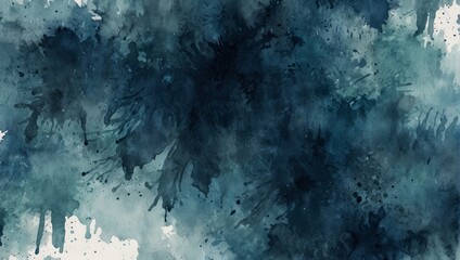 Blue watercolor background with a white background. Perfect for a website background or header. Watercolor illustration