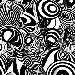 abstract black and white patterns, bold