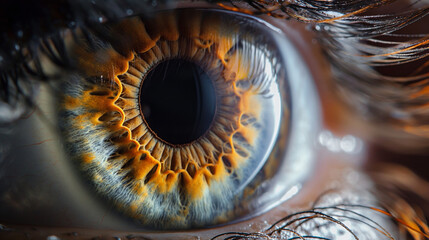 The human eye. Extreme close up.