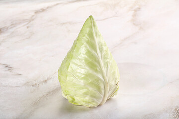 Cone sweetheart ripe green cabbage
