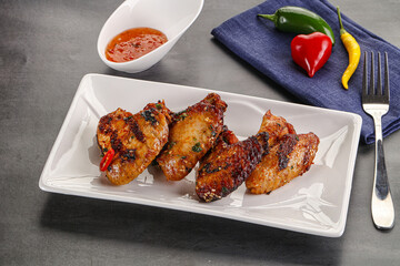 Buffalo grilled chicken wings barbecue