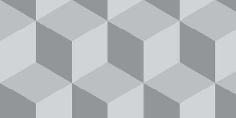 White background from cubes and lines. Geometric seamless pattern cube. Cubes mosaic shape vector design.	