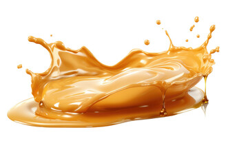 Citrus Ballet: A Delicate Dance of Orange Juice on a Canvas of White on Transparent PNG Background.