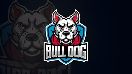 vector design bull dog mascot gaming and esport logo.