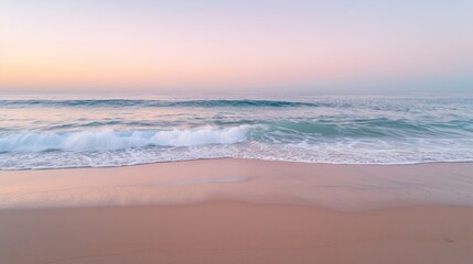 Fototapeta premium serene ocean waves at sunset