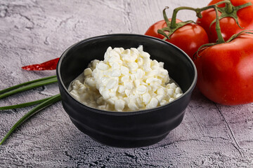 Cottage cheese Curd in the bowl