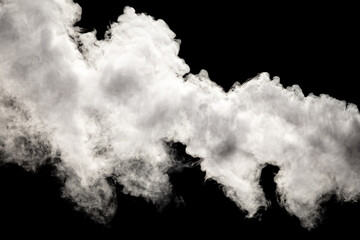 Smoke isolated on black background
