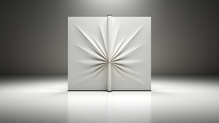 Digital white minimalist origami art abstract poster PPT background