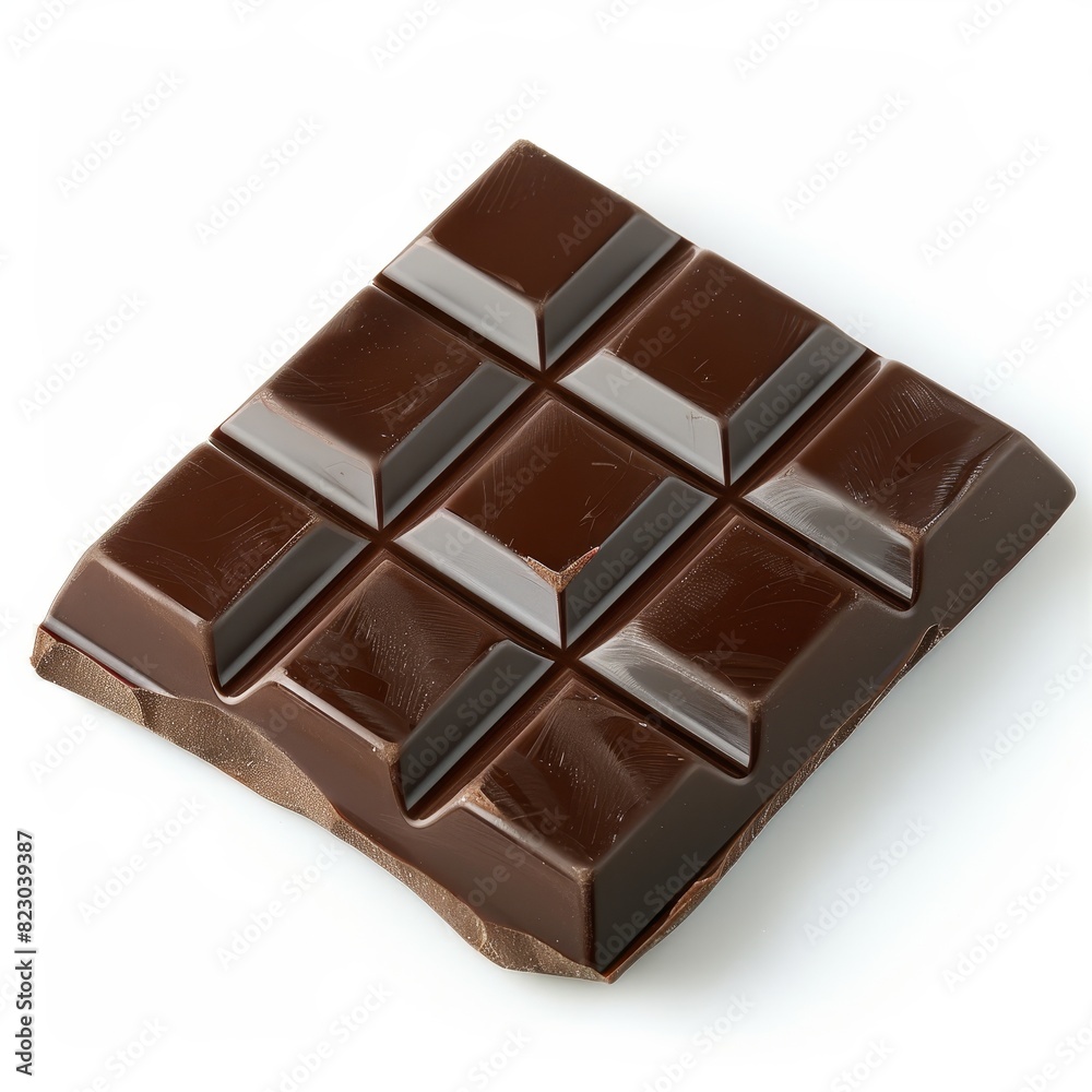 Wall mural Delicious chocolate bar with geometric pattern - Wall murals