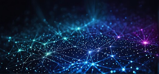 Digital background for advanced technological operations, neural networks, AI, data transmission, encryption, digital archives, audio and visual representations, scientific research and etc