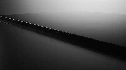 Solid black with a minimal reflective surface