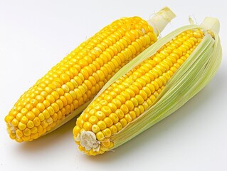 Fresh yellow corn cobs