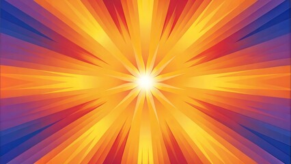 Obraz premium Abstract Sunburst: Radiating sunburst pattern with bright colors, offering a vibrant and energetic feel. Sunburst background