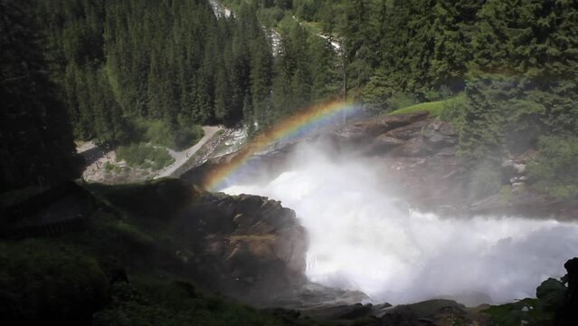 Krimml Waterfall near Salzburg in Austria. 