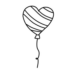 hand drawn party balloon