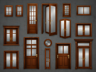 doors and windows interior design concept