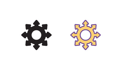 Algoritm icon design with white background stock illustration