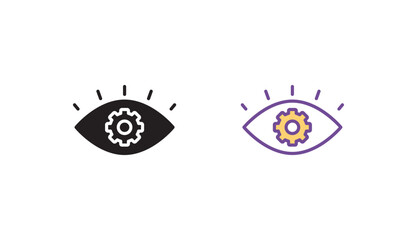 Vision icon design with white background stock illustration
