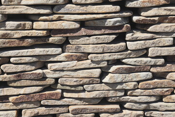 trade in natural stone in the open air, stone in stacks and heaps, stone for landscaping for sale 2