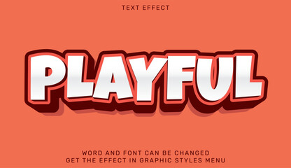 Playful text effect template in 3d design