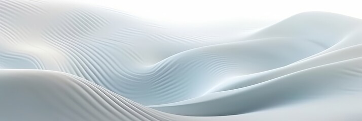 Naklejka premium Abstract white background with wavy lines and blurred shapes for a minimalist design. banner
