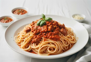 Spaghetti bolognese pork or spaghetti with minced pork tomato sauce
