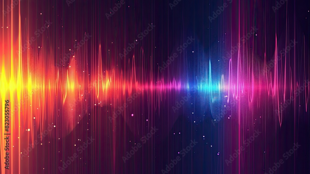 Poster colorful gradient sound wave background, minimal wave background with gradient color