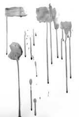 abstract watercolour aquarelle art hand paint on white background. watercolour paint drop stains . 3d illustration, 3d rendering