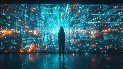 share information, front view, data exchange, technology tone, Triadic Color Scheme